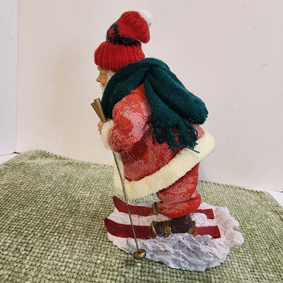 CBK Ltd Skiing Santa Figurine 9.5" Christmas Decor Vintage Style - Picture 2 of 13
